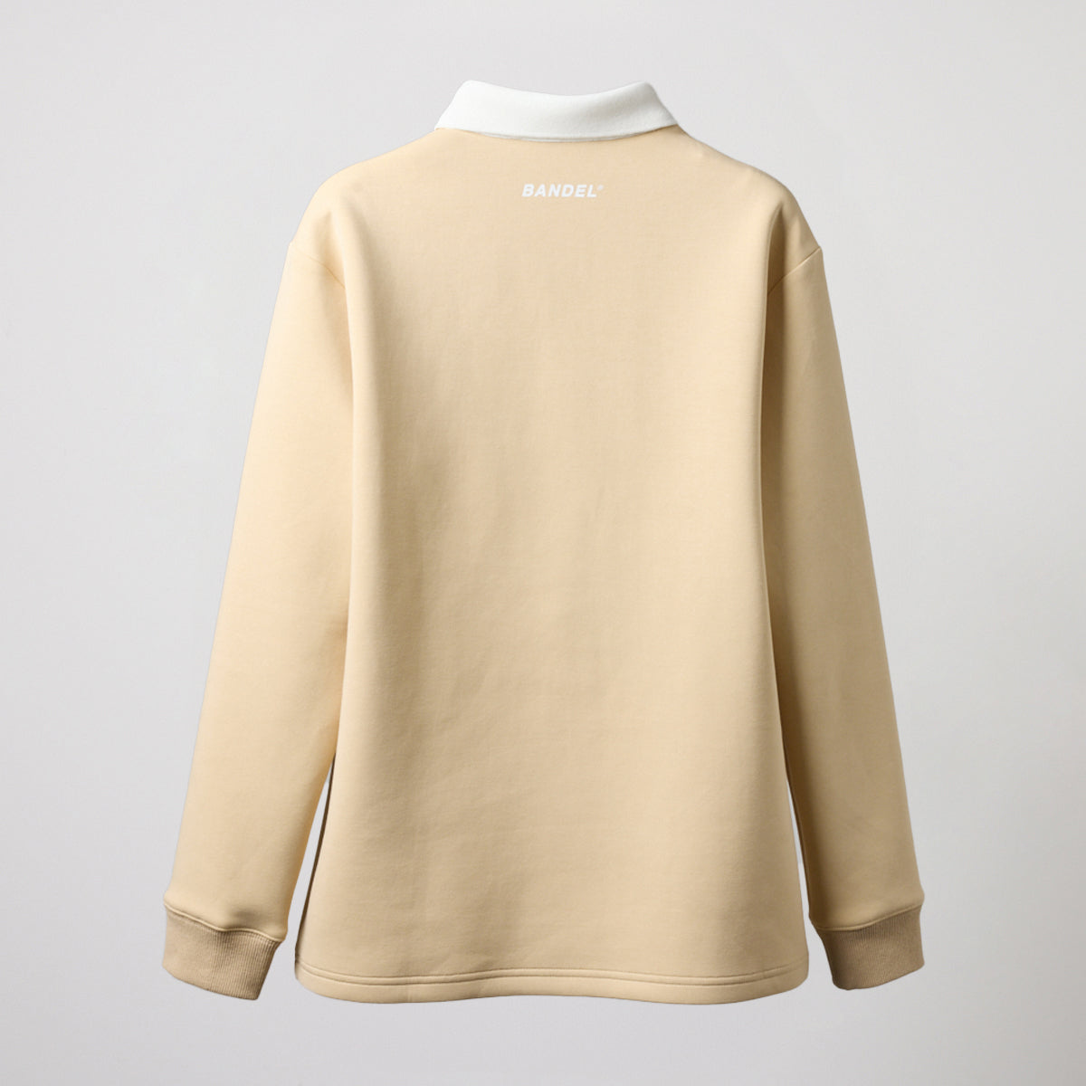 WOMENS COLOR BLOCK L/S RUGBY POLO BGS-W4ACBRP ポロシャツ ストレッチ 保温 軽量 / BEIGE×WHITE