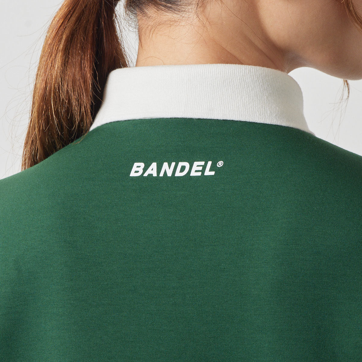 WOMENS COLOR BLOCK L/S RUGBY POLO BGS-W4ACBRP ポロシャツ ストレッチ 保温 軽量 / GREEN×WHITE