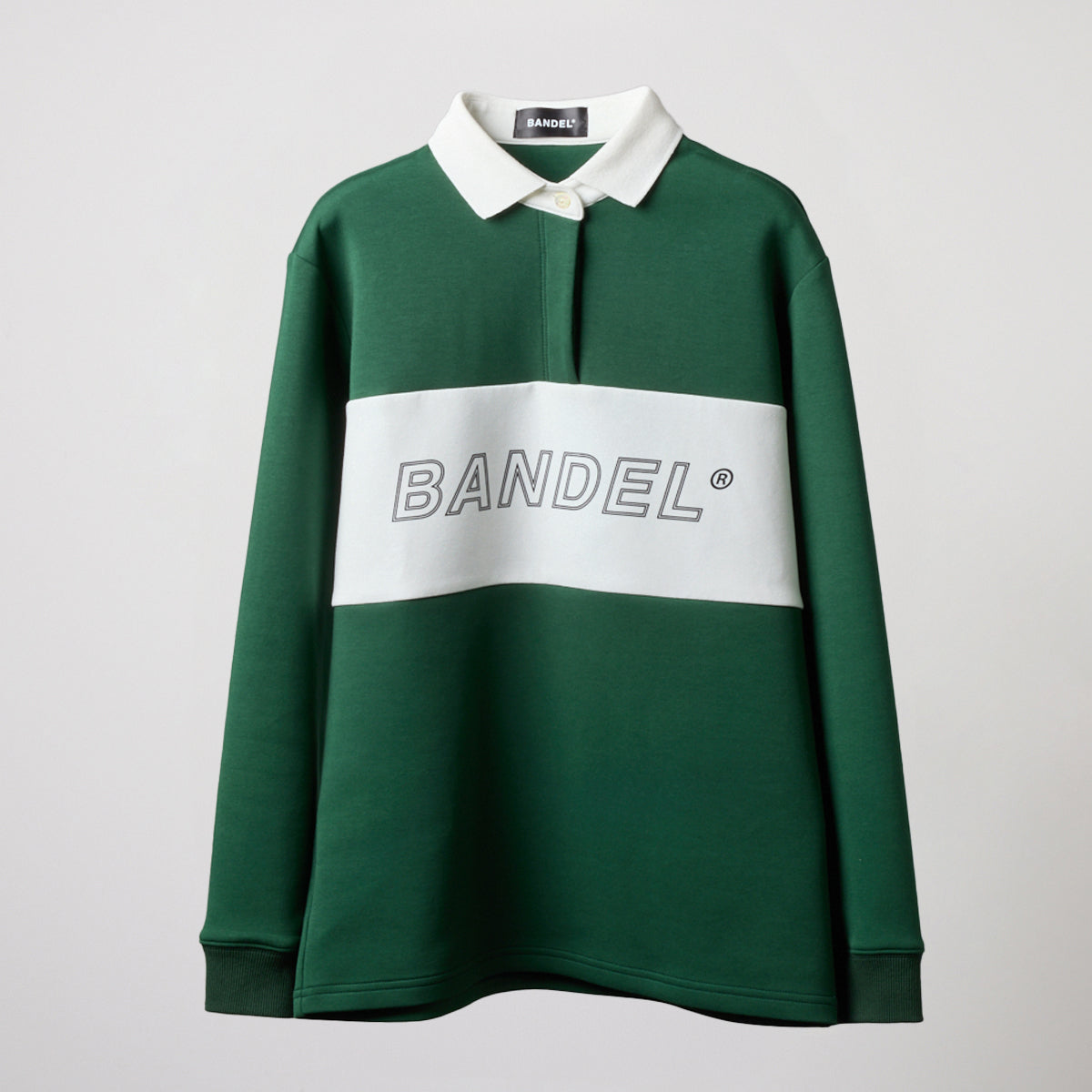 WOMENS COLOR BLOCK L/S RUGBY POLO BGS-W4ACBRP ポロシャツ ストレッチ 保温 軽量 / GREEN×WHITE