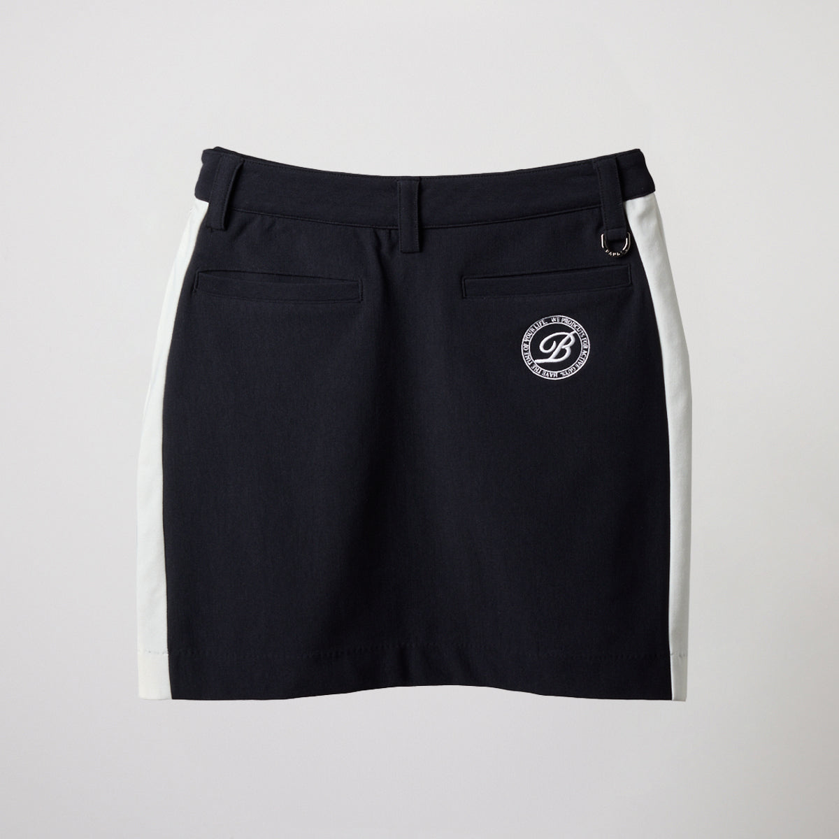 WOMENS HOUNDSTOOTH BICOLOR SKIRT スカート テーパード スタイルアップ効果 発熱素材 セットアップ / BLACK