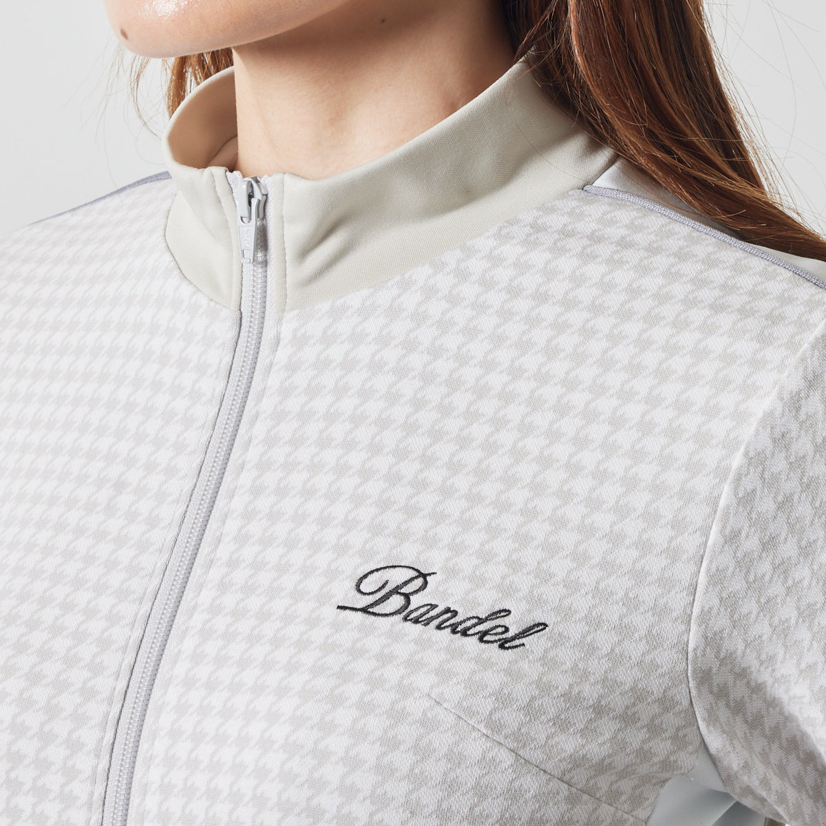 WOMENS HOUNDSTOOTH BICOLOR BLOUSON BGS-W4AHTBB ブルゾン 保温 新素材 セットアップ / GREIGE