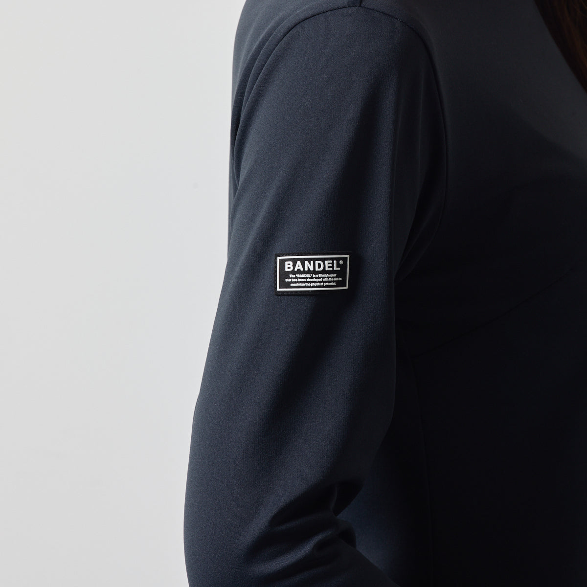 WOMENS JACQUARD RIB L/S MOC SHIRTS BGS-W4AJRMC モックネックシャツ ハイストレッチ 保温 UVカット 軽量 / BLACK