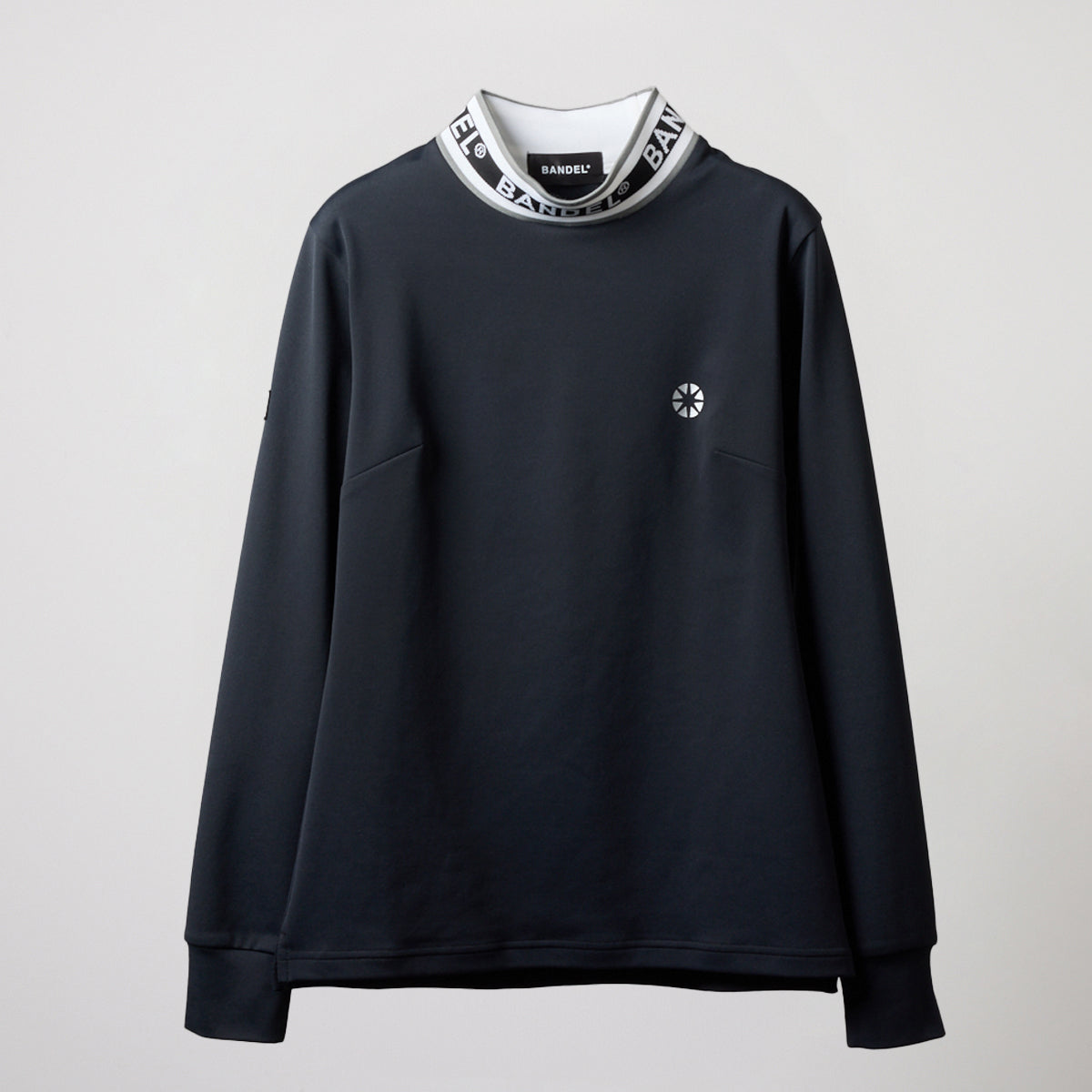 WOMENS JACQUARD RIB L/S MOC SHIRTS BGS-W4AJRMC モックネックシャツ ハイストレッチ 保温 UVカット 軽量 / BLACK