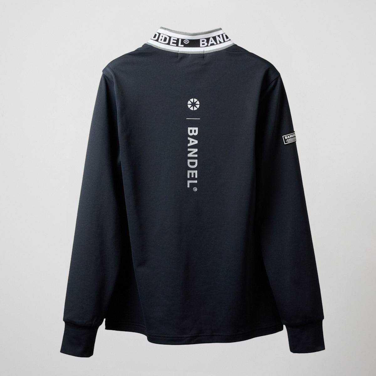 WOMENS JACQUARD RIB L/S MOC SHIRTS BGS-W4AJRMC モックネックシャツ ハイストレッチ 保温 UVカット 軽量 / BLACK
