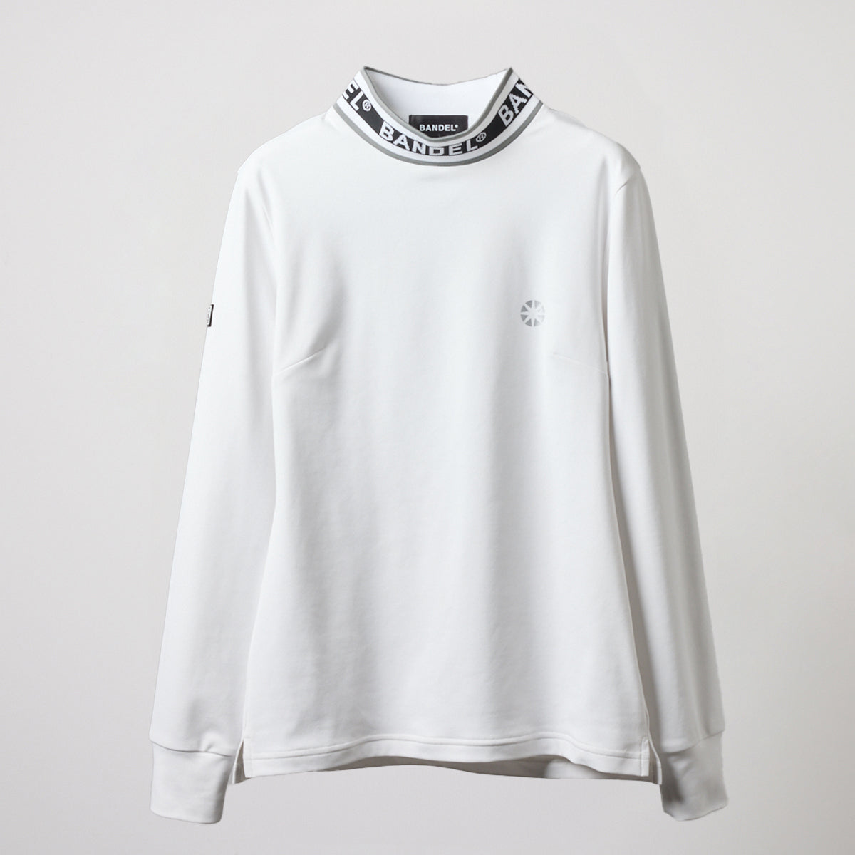 WOMENS JACQUARD RIB L/S MOC SHIRTS BGS-W4AJRMC モックネックシャツ ハイストレッチ 保温 UVカット 軽量 / WHITE
