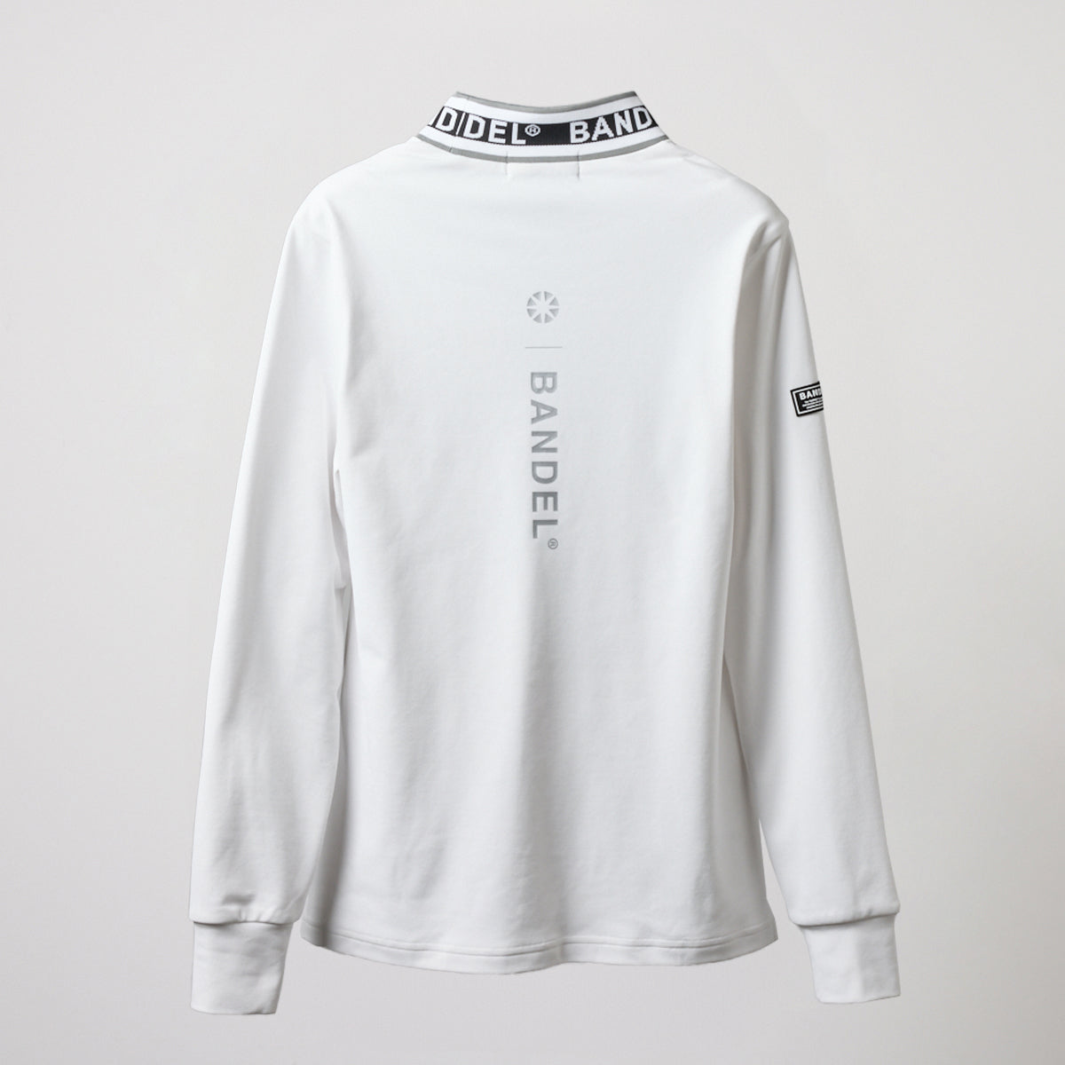 WOMENS JACQUARD RIB L/S MOC SHIRTS BGS-W4AJRMC モックネックシャツ ハイストレッチ 保温 UVカット 軽量 / WHITE