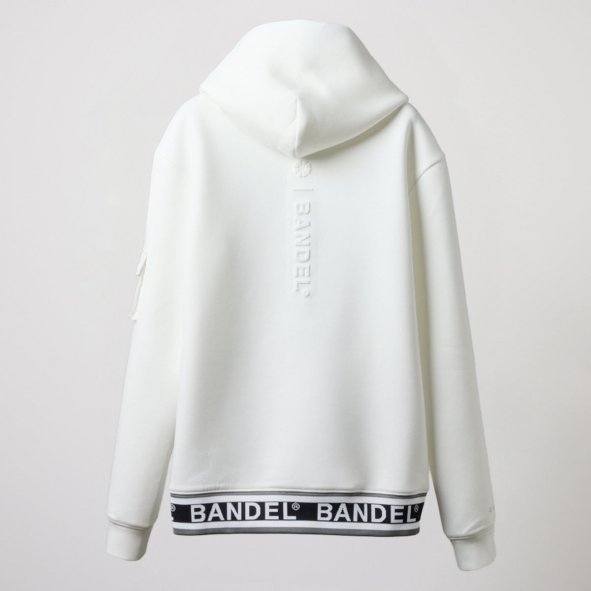 WOMENS NYLON POCKET P/O HOODIE BGS-W4ANPHD 軽量 ダンボール素材 異素材MIX / WHITE