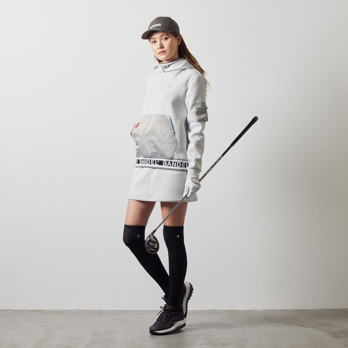 WOMENS NYLON POCKET SKIRT BGS-W4ANPSK スカート 軽量 保温 透けにくい 美シルエット / L-GREY