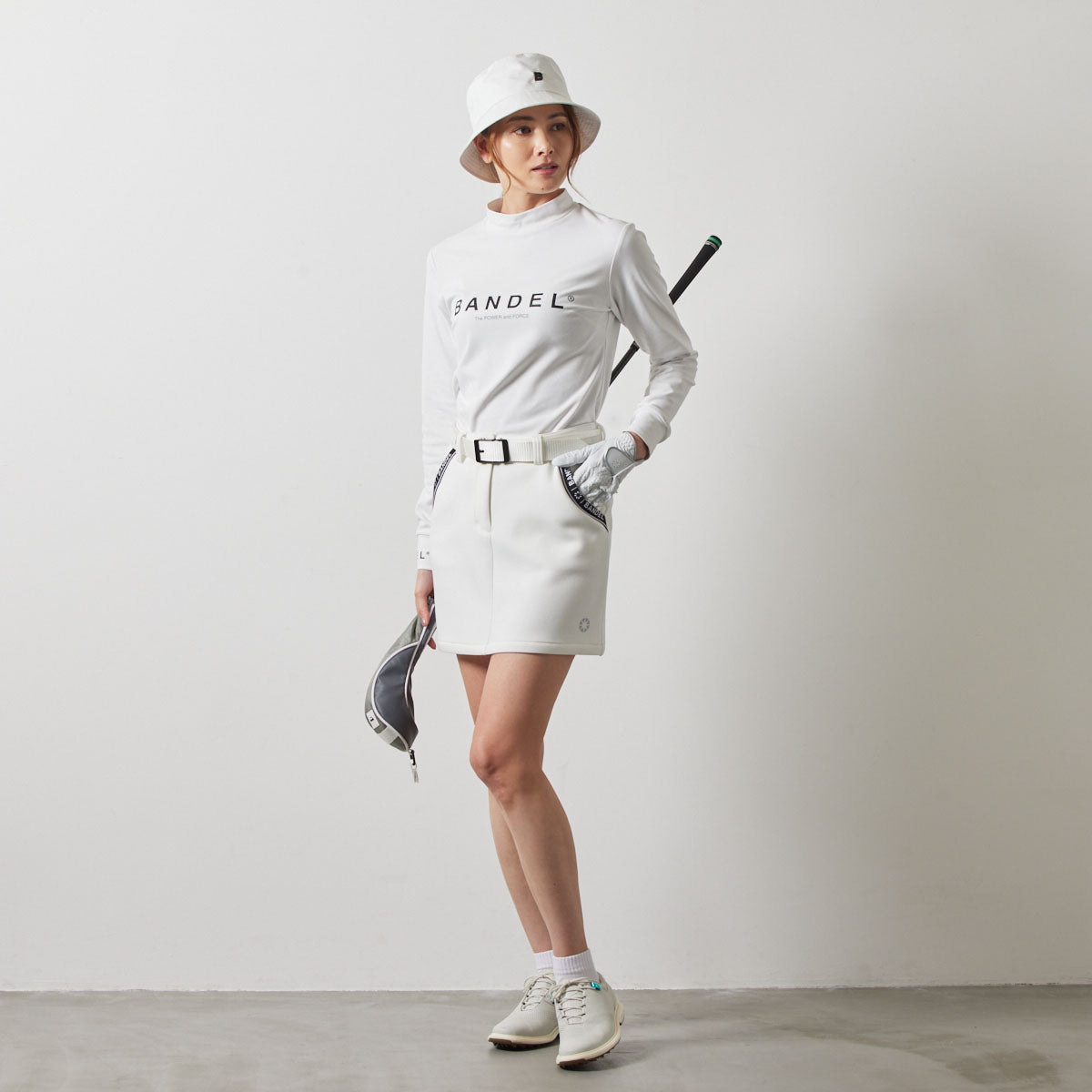 WOMENS NYLON POCKET SKIRT BGS-W4ANPSK スカート 軽量 保温 透けにくい 美シルエット / WHITE