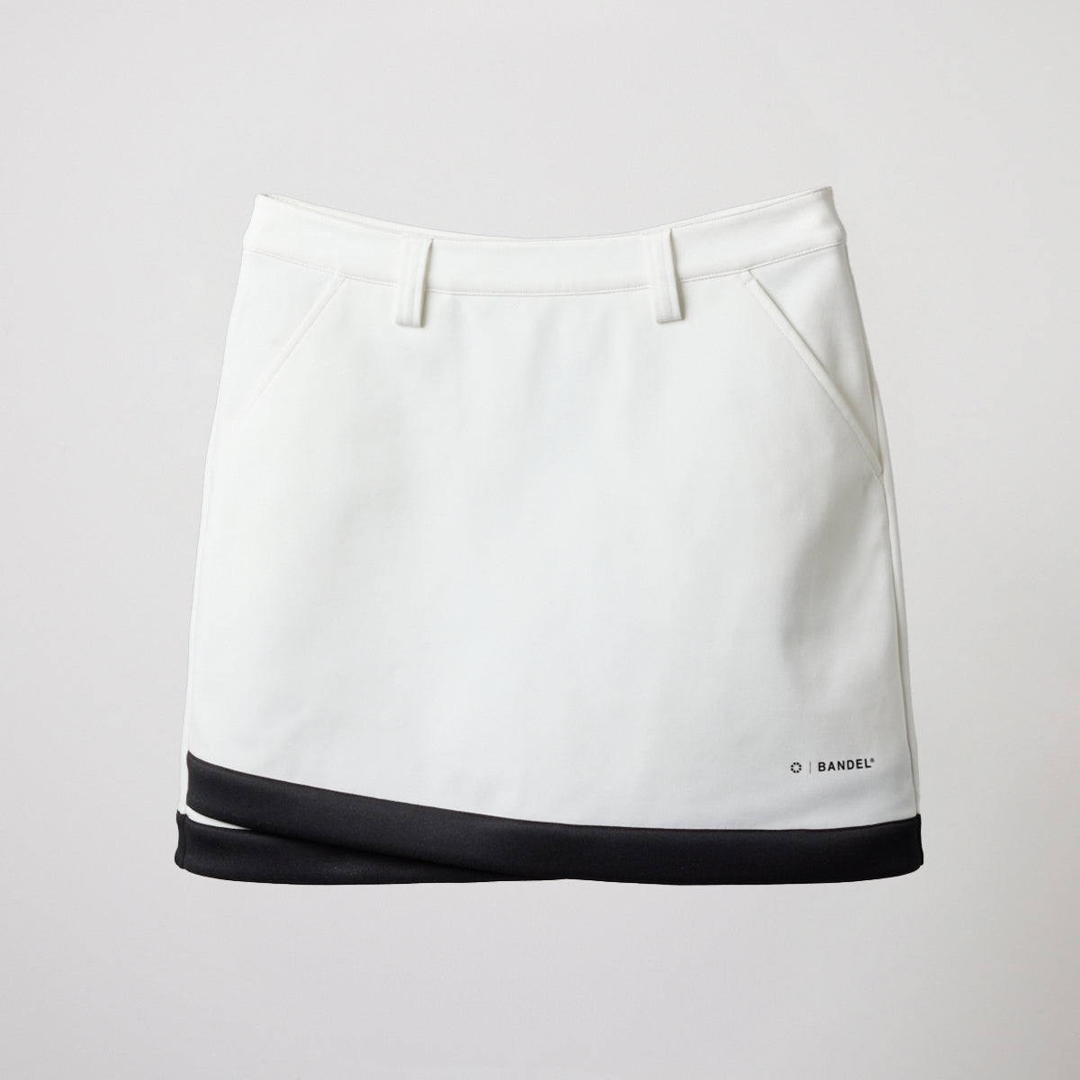 PIPING HEM SKIRT BGS-W4APHSK スカート 高ストレッチ 軽量 スタイルアップ / WHITE×BLACK