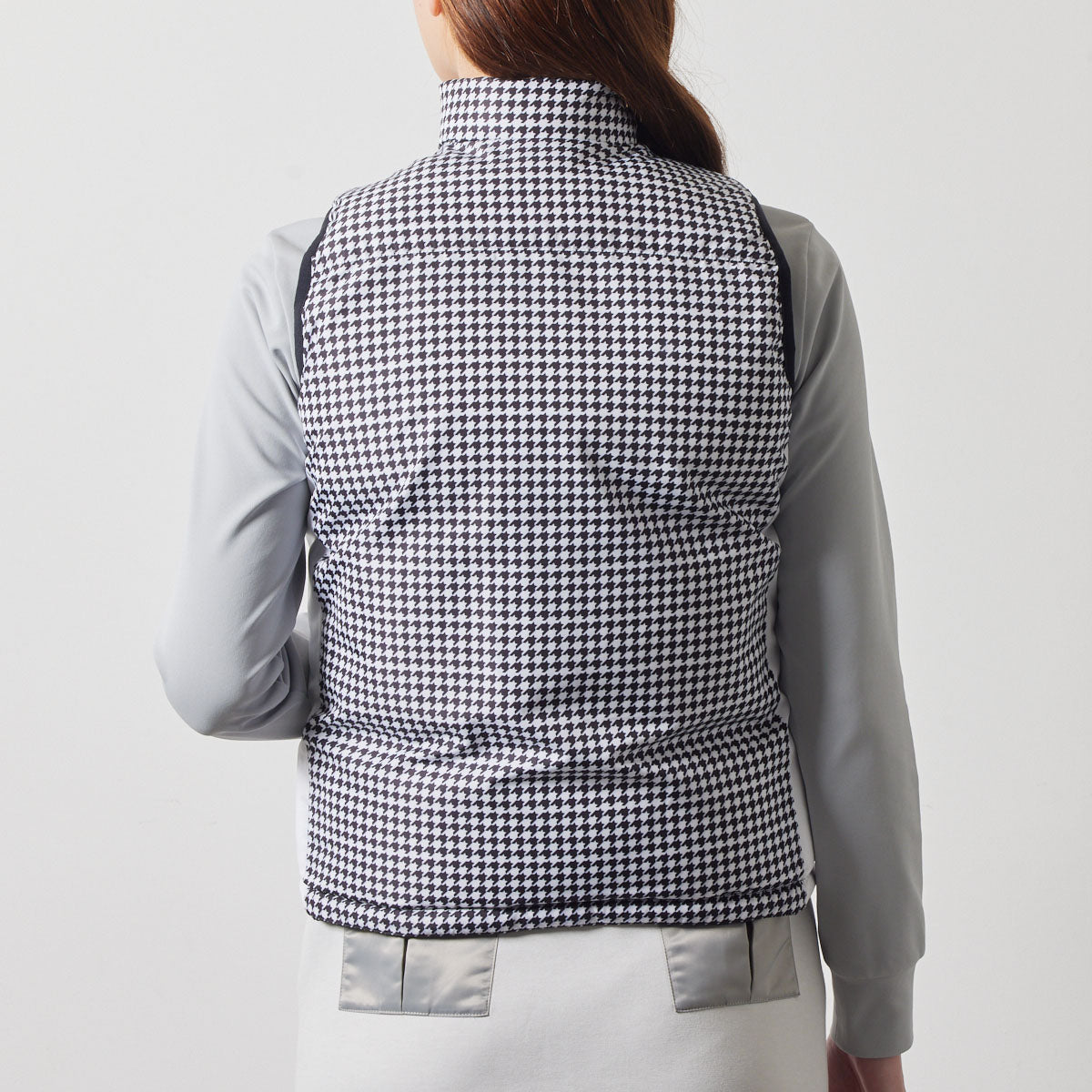 BANDEL GOLF WOMENS REVERSIBLE DOWN VEST BGS-W4ARDVTダウンベスト リバーシブル 防寒性 / BLACK×HOUNDSTOOTH