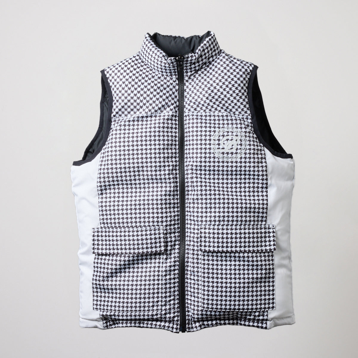 BANDEL GOLF WOMENS REVERSIBLE DOWN VEST BGS-W4ARDVTダウンベスト リバーシブル 防寒性 / BLACK×HOUNDSTOOTH