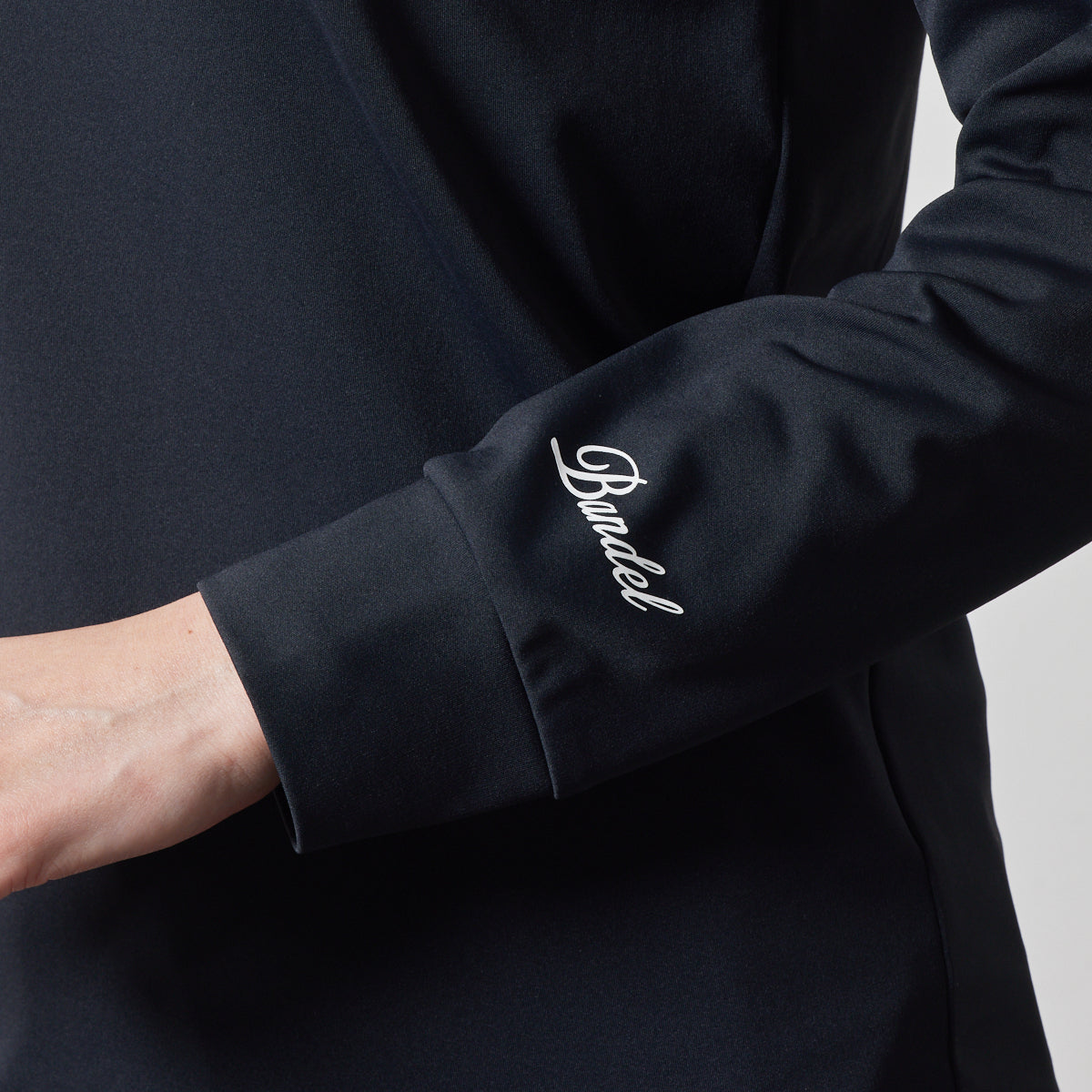 WOMENS SIDE LOGO L/S MOCK NECK SHIRTS BGS-W4ASLMC モックネックシャツ ハイストレッチ 保温 UVカット / BLACK