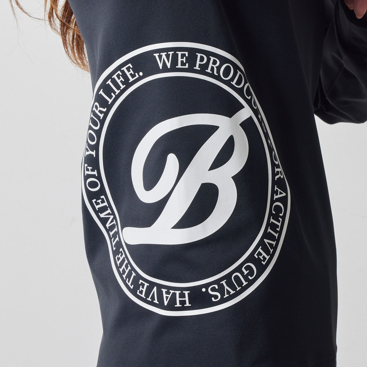 WOMENS SIDE LOGO L/S MOCK NECK SHIRTS BGS-W4ASLMC モックネックシャツ ハイストレッチ 保温 UVカット / BLACK