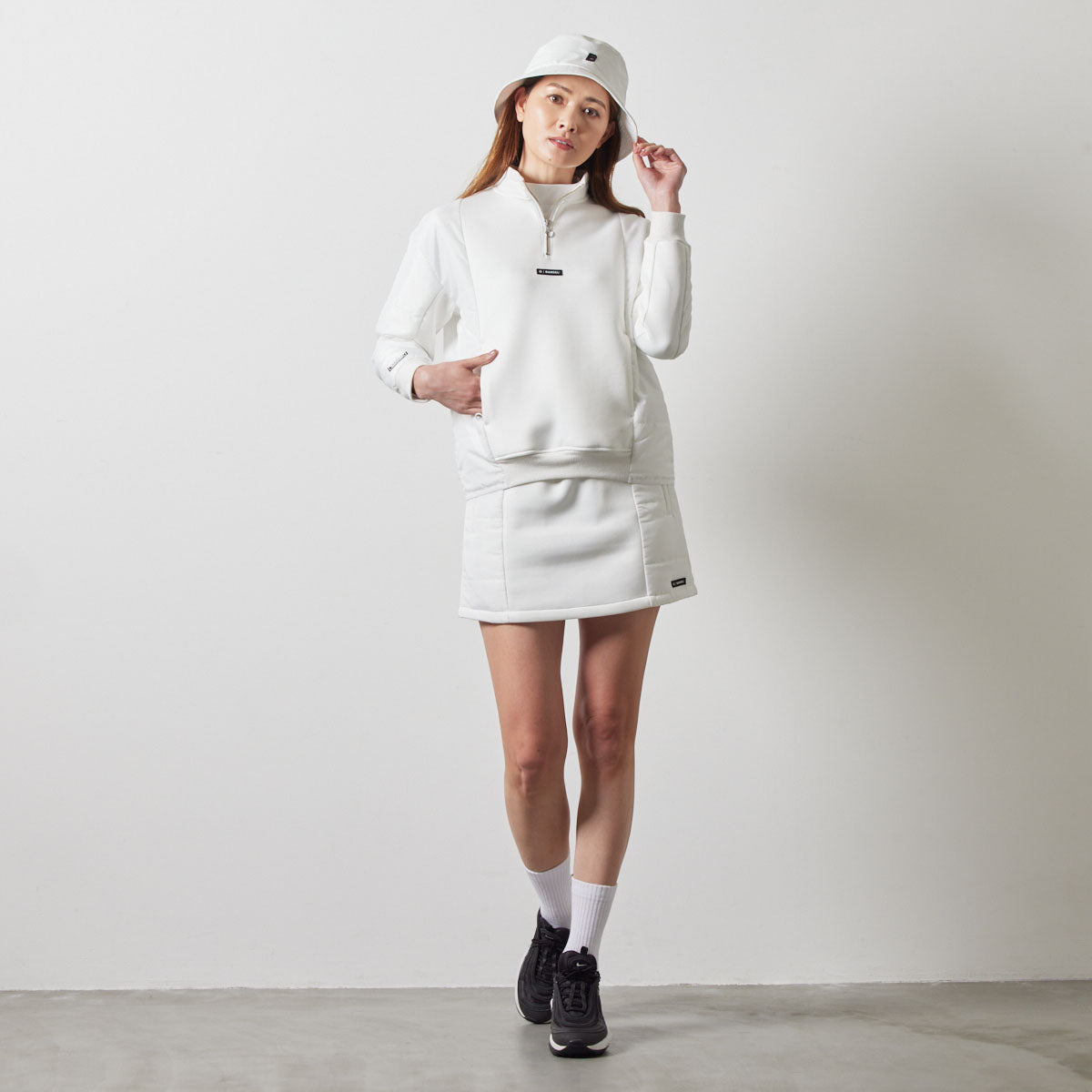 WOMENS SIDE PUFFER SKIRT BGS-W4ASPSK スカート 軽量 保温 中綿 インベル付き / WHITE
