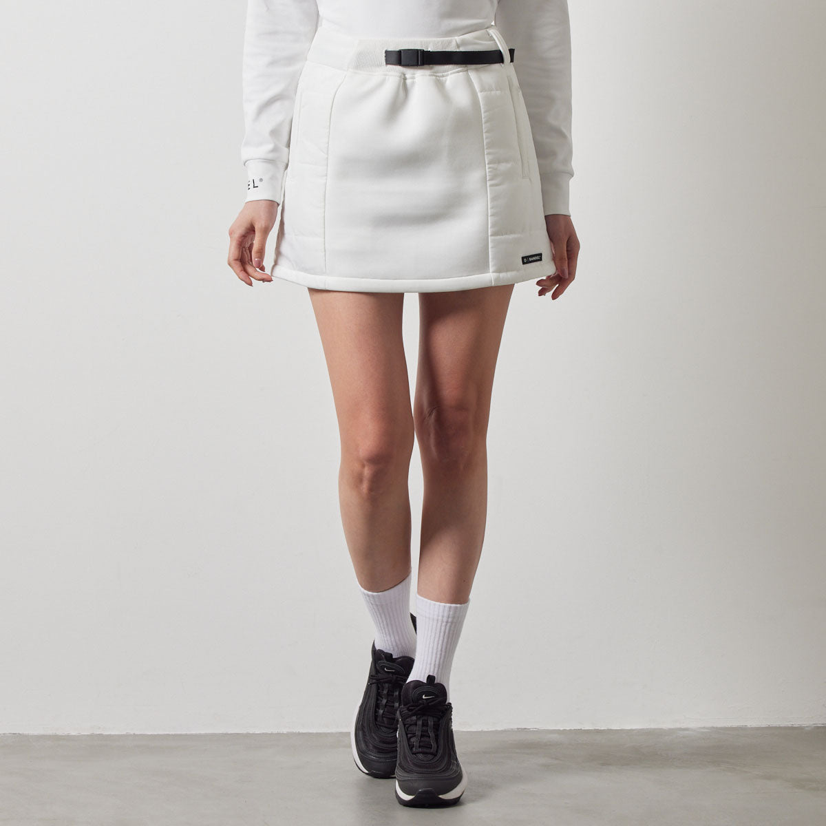 WOMENS SIDE PUFFER SKIRT BGS-W4ASPSK スカート 軽量 保温 中綿 インベル付き / WHITE