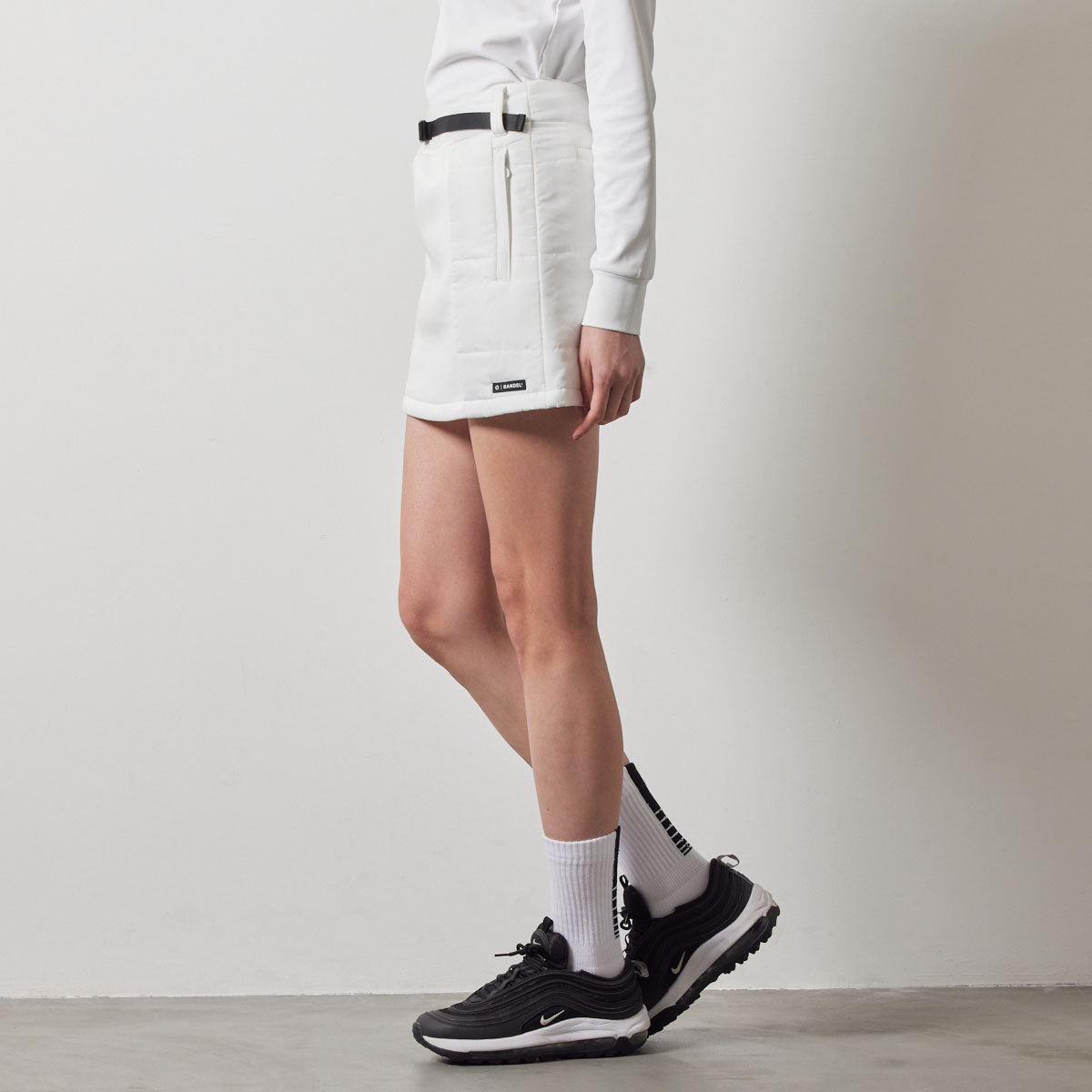 WOMENS SIDE PUFFER SKIRT BGS-W4ASPSK スカート 軽量 保温 中綿 インベル付き / WHITE