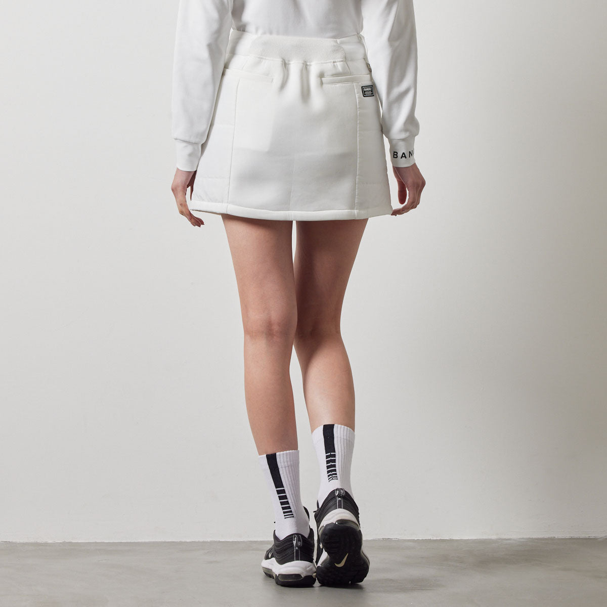 WOMENS SIDE PUFFER SKIRT BGS-W4ASPSK スカート 軽量 保温 中綿 インベル付き / WHITE