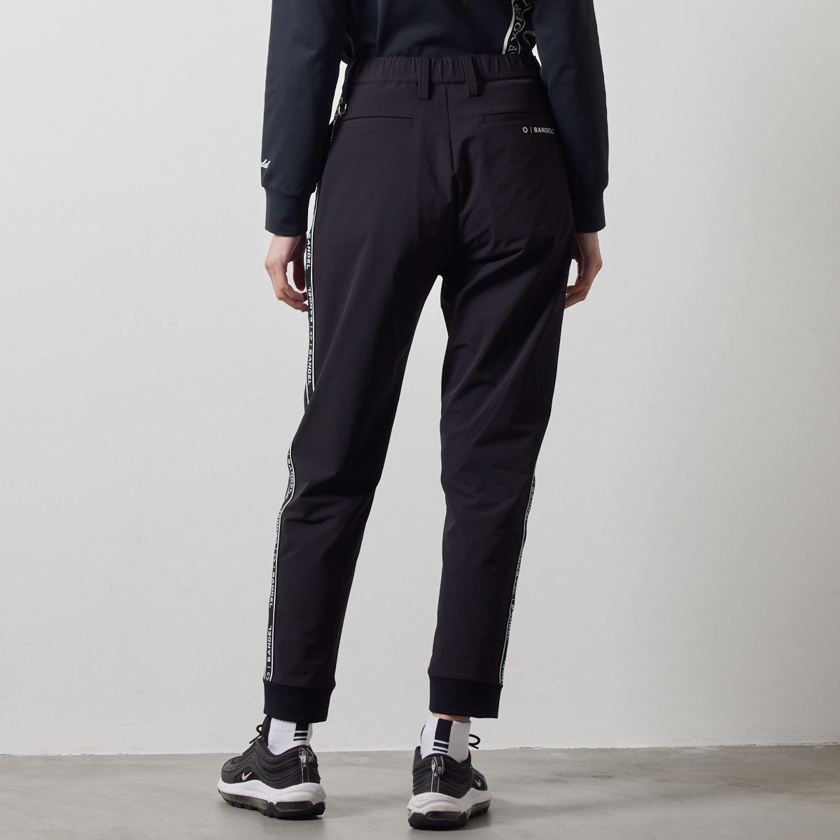 WOMENS WATER REPELLENT PIPING LONGPANTS BGS-W4AWPLP 高耐久 4WAYストレッチ 撥水 起毛 ウォッシャブル セットアップ / BLACK