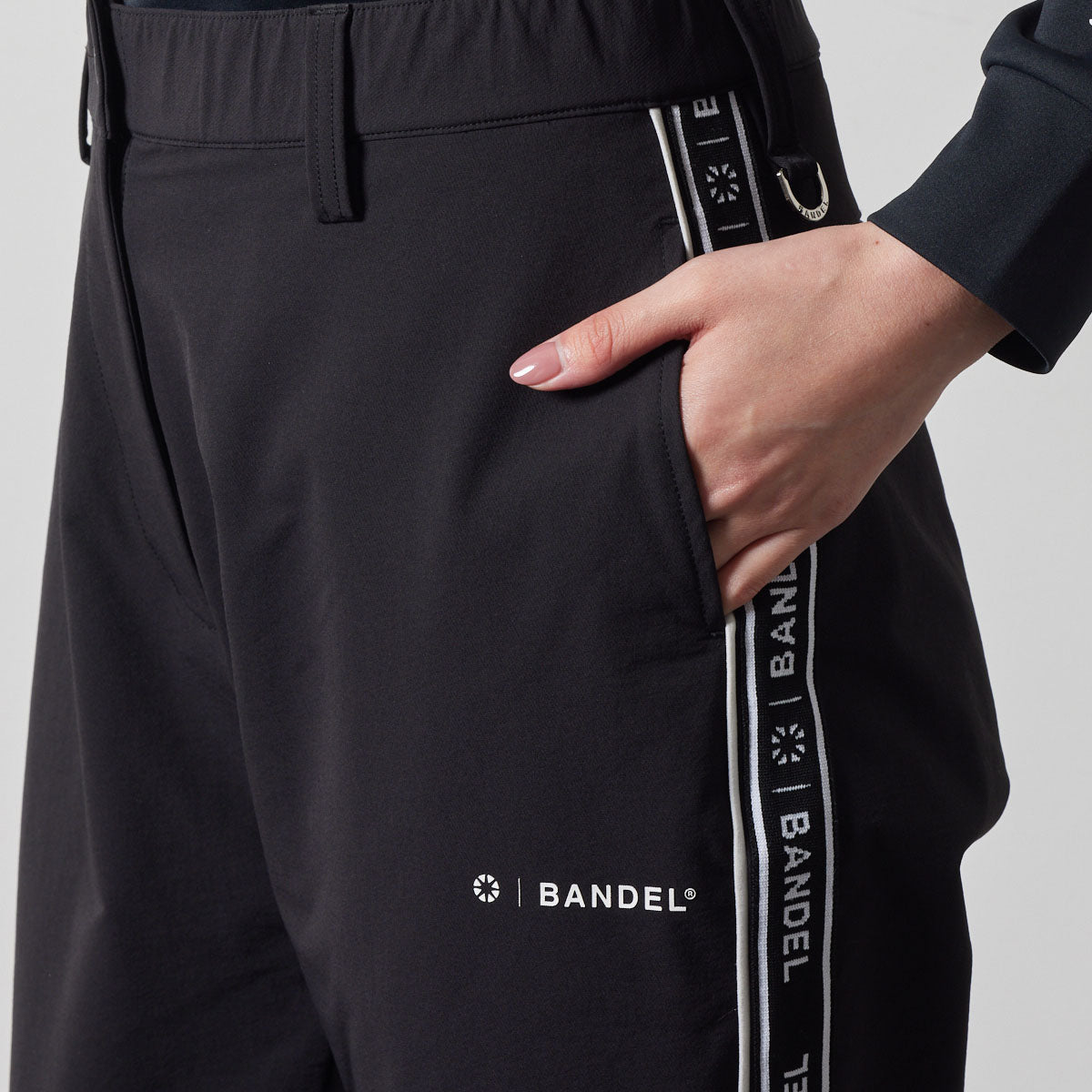 WOMENS WATER REPELLENT PIPING LONGPANTS BGS-W4AWPLP 高耐久 4WAYストレッチ 撥水 起毛 ウォッシャブル セットアップ / BLACK