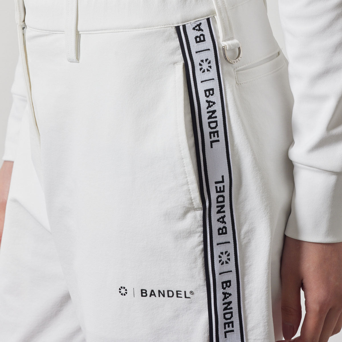 WOMENS WATER REPELLENT PIPING LONGPANTS BGS-W4AWPLP 高耐久 4WAYストレッチ 撥水 起毛 ウォッシャブル セットアップ / WHITE