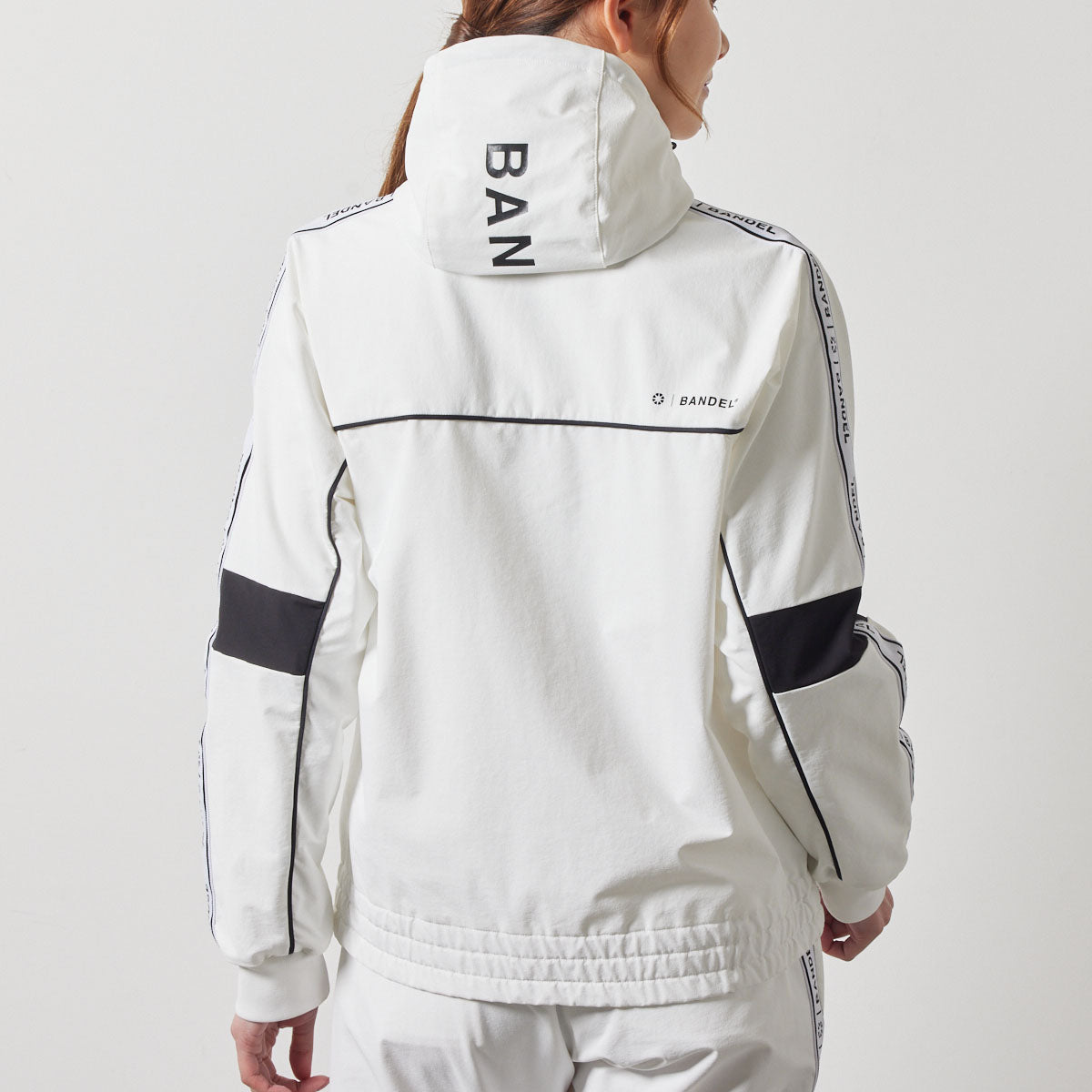 WOMENS WATER REPELLENT PIPING ZIP PARKA BGS-W4AWPZP 高耐久 4WAYストレッチ 撥水 起毛 イージーケア セットアップ / WHITE