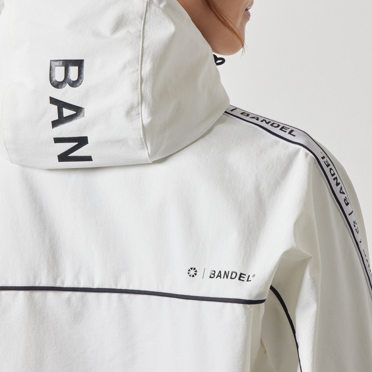 WOMENS WATER REPELLENT PIPING ZIP PARKA BGS-W4AWPZP 高耐久 4WAYストレッチ 撥水 起毛 イージーケア セットアップ / WHITE