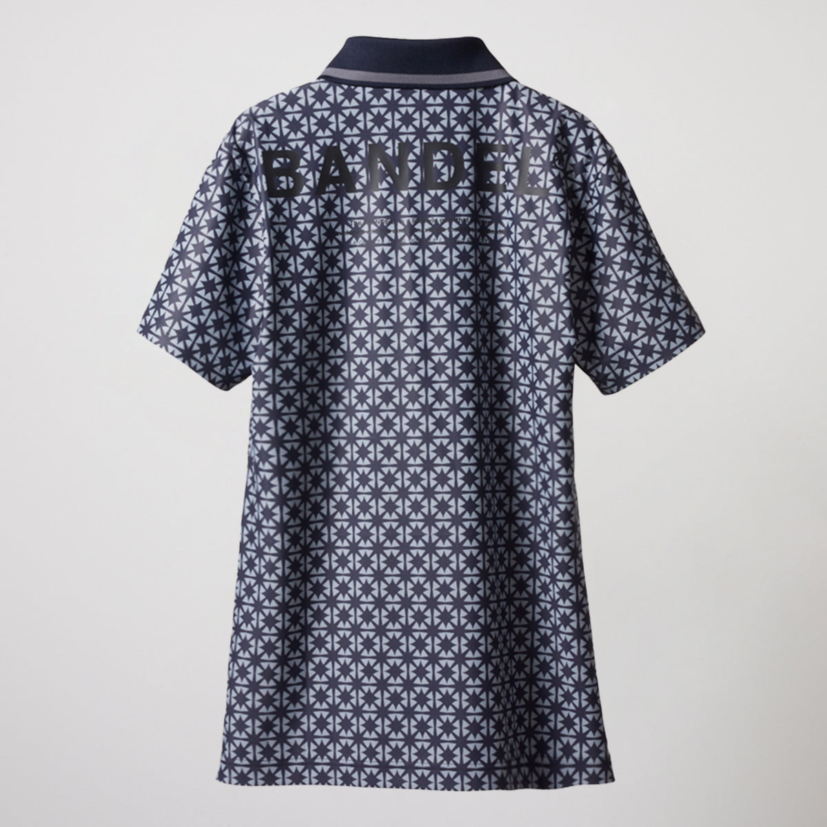 BANDEL GOLF バンデルゴルフ ポロシャツ WOMENS ALLOVER S/S POLO SHIRTS BGS-W4SAOPL BLACKxGRAY ブラック グレー