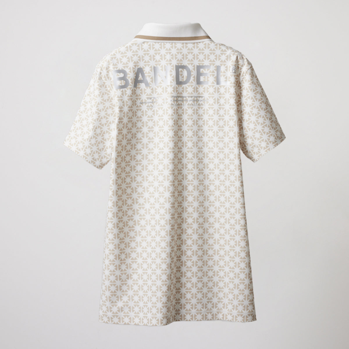 BANDEL GOLF バンデルゴルフ ポロシャツ WOMENS ALLOVER S/S POLO SHIRTS BGS-W4SAOPL WHITExBEIGE ホワイト ベージュ