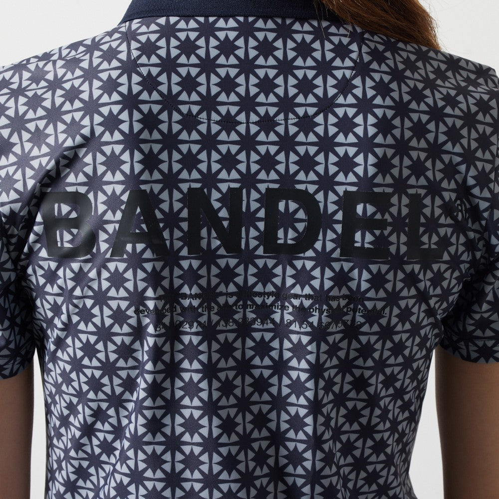 BANDEL GOLF バンデルゴルフ ワンピース WOMENS ALLOVER STRECH POLO ONE-PIECE BGS-W4SAOPO BLACKxGRAY ブラック グレー