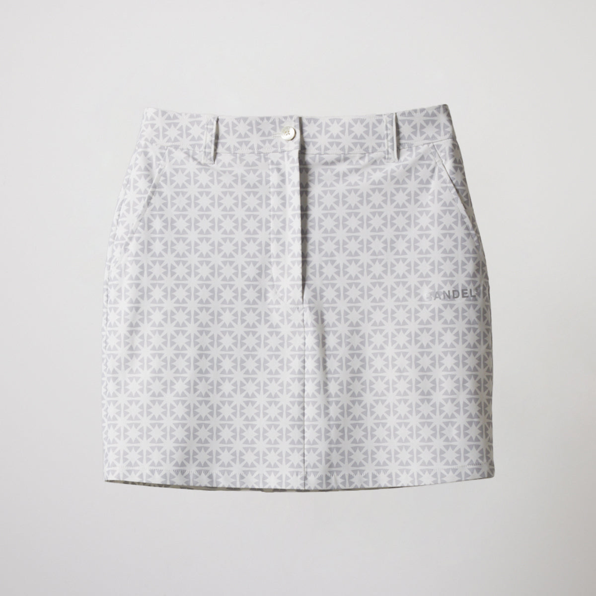 BANDEL GOLF バンデルゴルフ スカート WOMENS ALLOVER STRECH SKIRT BGS-W4SAOSK WHITE LIGHT GRAY ホワイト グレー