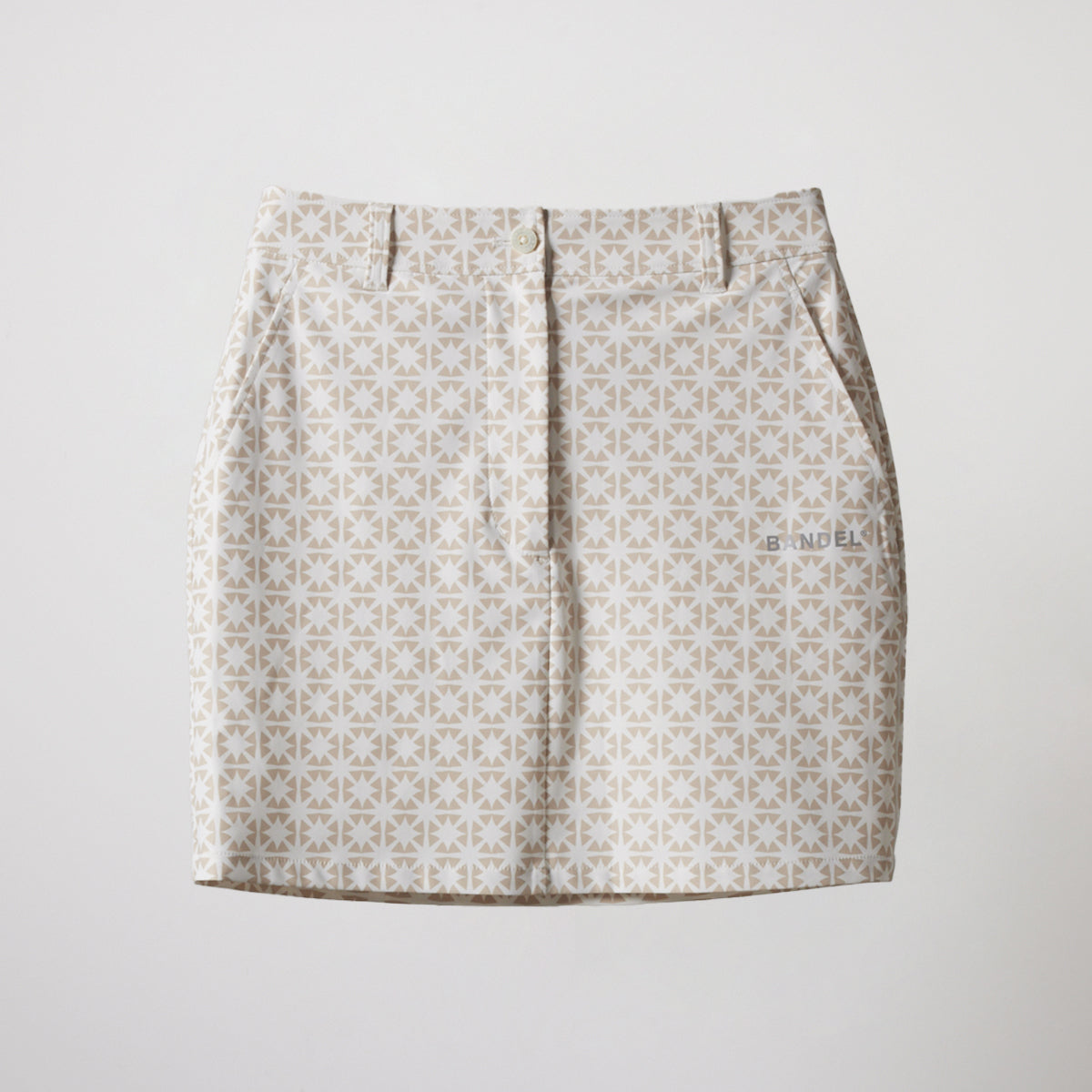 BANDEL GOLF バンデルゴルフ スカート WOMENS ALLOVER STRECH SKIRT BGS-W4SAOSK WHITExBEIGE ホワイト ベージュ