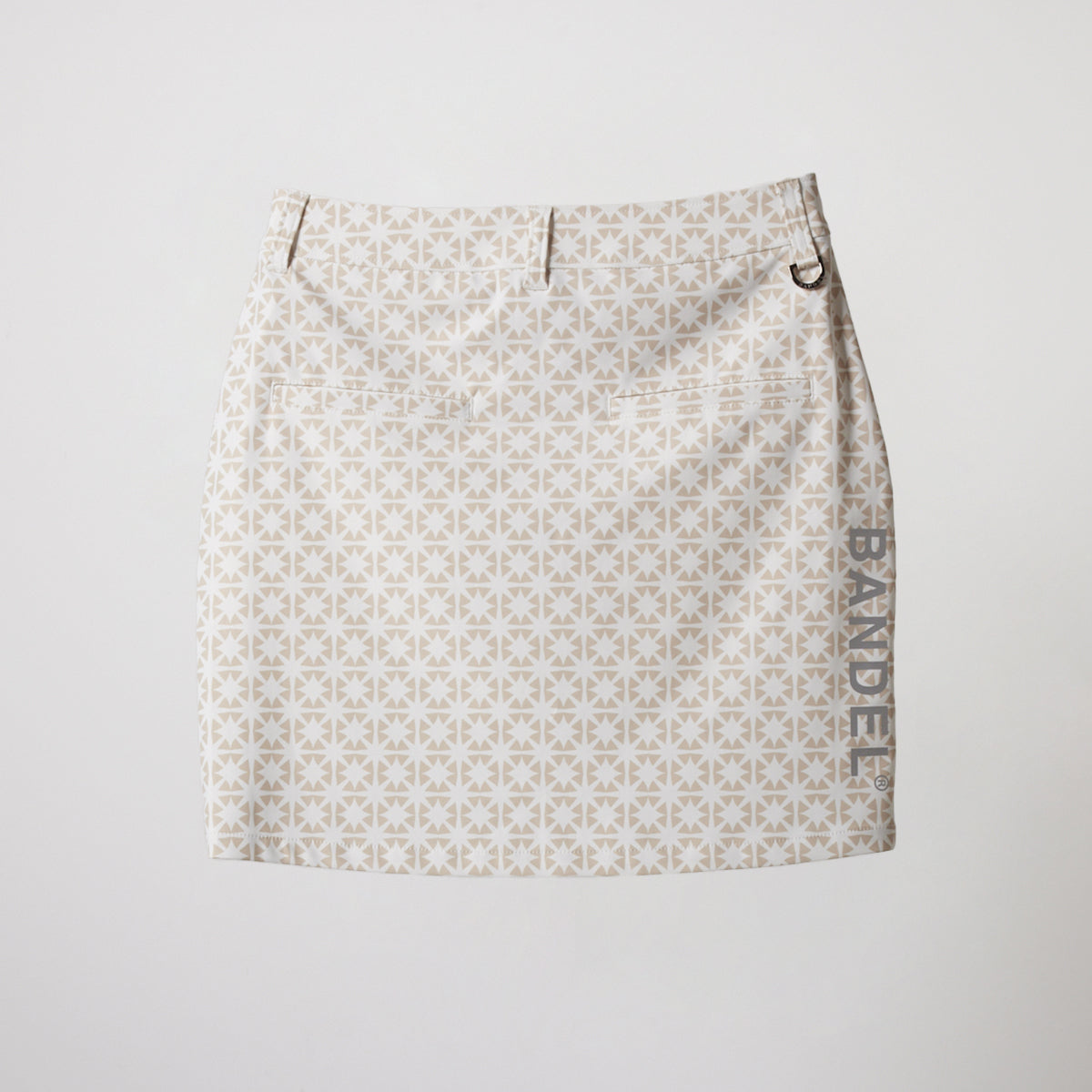 BANDEL GOLF バンデルゴルフ スカート WOMENS ALLOVER STRECH SKIRT BGS-W4SAOSK WHITExBEIGE ホワイト ベージュ
