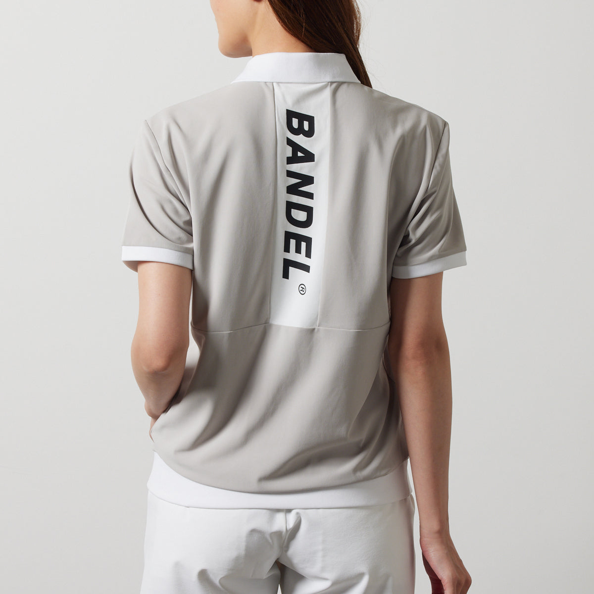 BANDEL GOLF バンデルゴルフ ポロシャツ WOMENS BICOLOR RIB S/S POLO SHIRTS BGS-W4SLFPL BEIGE WHITE ホワイト