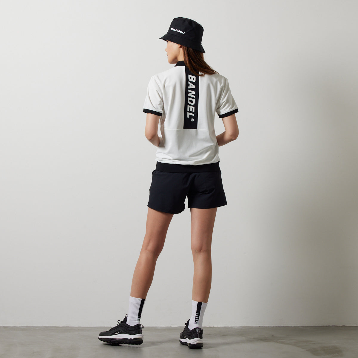 BANDEL GOLF バンデルゴルフ ポロシャツ WOMENS BICOLOR RIB S/S POLO SHIRTS BGS-W4SLFPL WHITExBLACK ホワイト ブラック