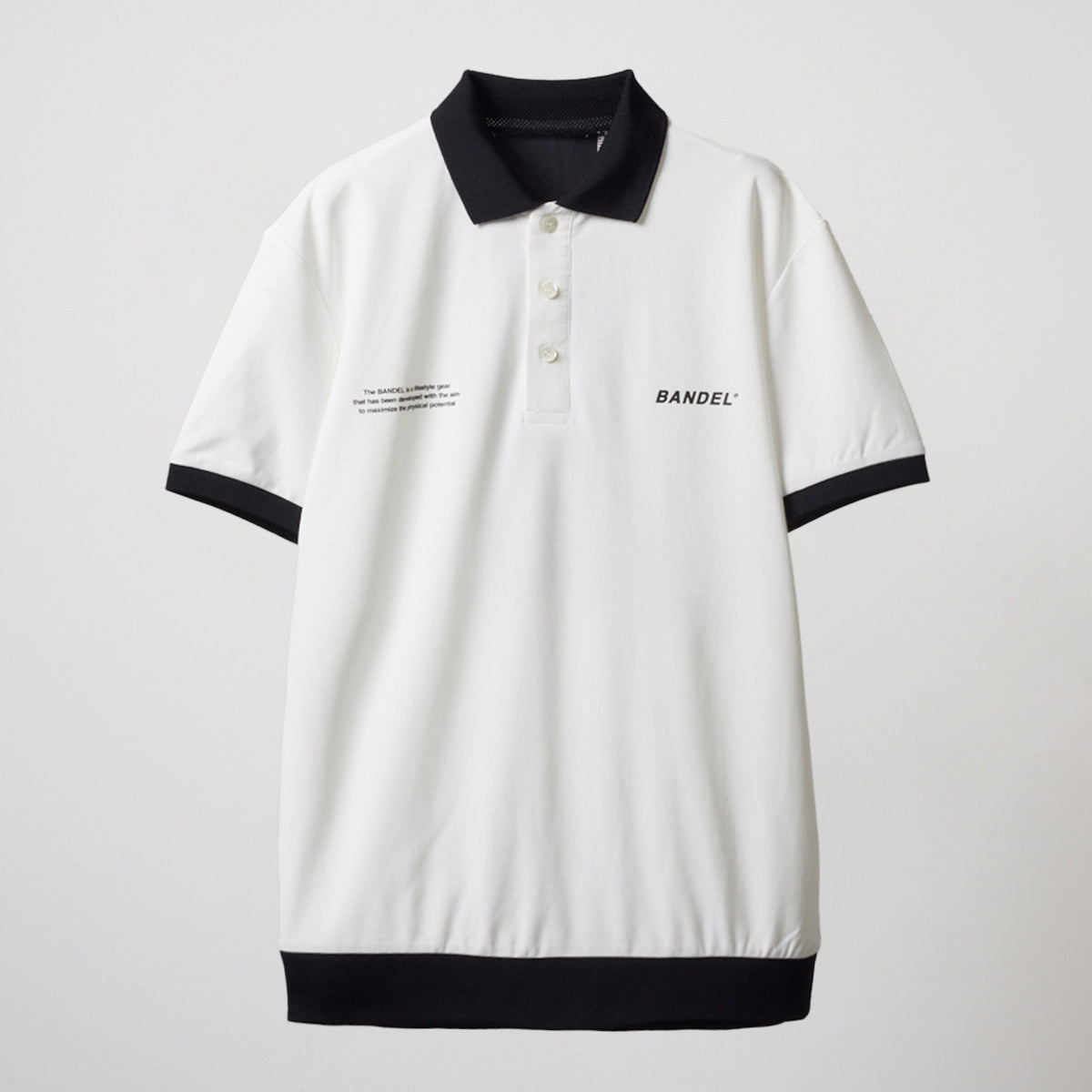 BANDEL GOLF バンデルゴルフ ポロシャツ WOMENS BICOLOR RIB S/S POLO SHIRTS BGS-W4SLFPL WHITExBLACK ホワイト ブラック