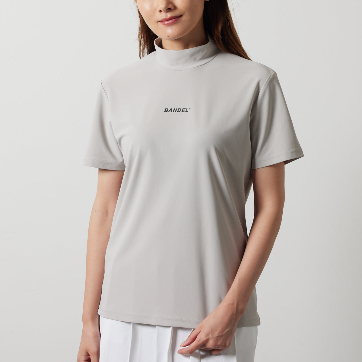 BANDEL GOLF バンデルゴルフ モックネック WOMENS STRAIGHT LOGO S/S MOCK NECK SHIRTS BGS-W4SLTMC BEIGE ベージュ