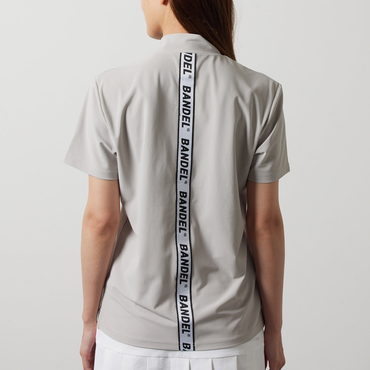 BANDEL GOLF バンデルゴルフ モックネック WOMENS STRAIGHT LOGO S/S MOCK NECK SHIRTS BGS-W4SLTMC BEIGE ベージュ