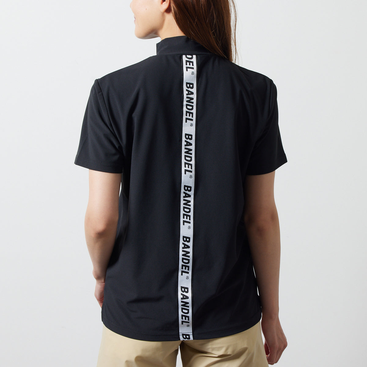 BANDEL GOLF バンデルゴルフ モックネック WOMENS STRAIGHT LOGO S/S MOCK NECK SHIRTS BGS-W4SLTMC BLACK ブラック