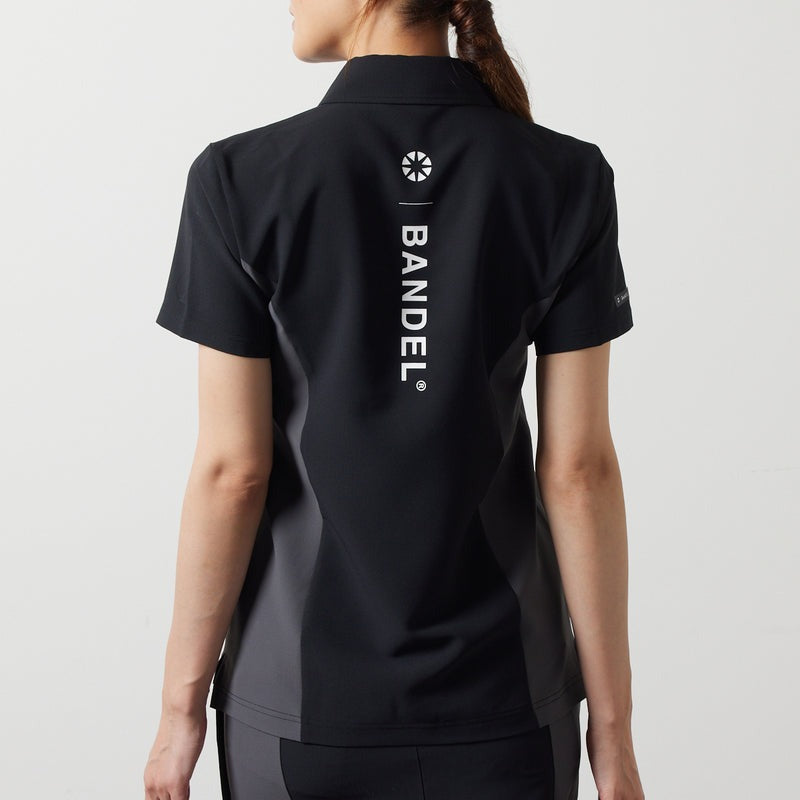 BANDEL GOLF バンデルゴルフ ポロシャツ WOMENS SIDE PANEL SWITCH S/S POLO SHIRTS BGS-W4SSSPL BLACKxGRAY ブラック グレー