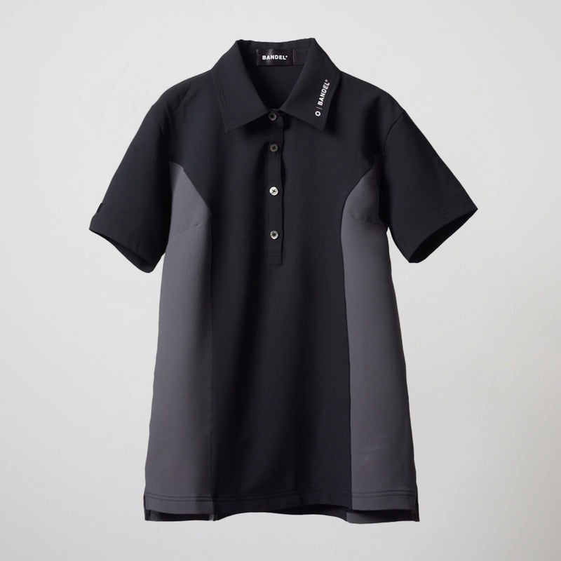 BANDEL GOLF バンデルゴルフ ポロシャツ WOMENS SIDE PANEL SWITCH S/S POLO SHIRTS BGS-W4SSSPL BLACKxGRAY ブラック グレー