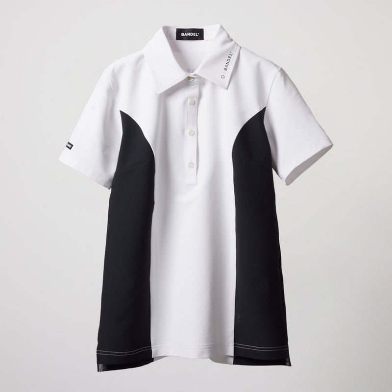 BANDEL GOLF バンデルゴルフ ポロシャツ WOMENS SIDE PANEL SWITCH S/S POLO SHIRTS BGS-W4SSSPL WHITExBLACK ホワイト ブラック