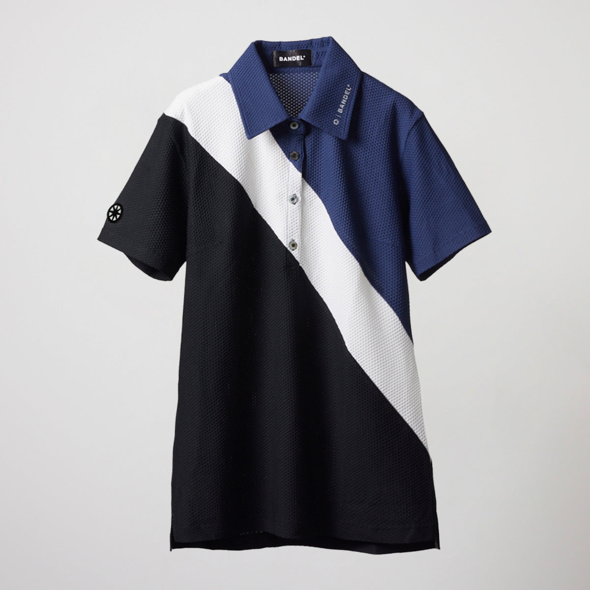 WOMENS STRIPES SWITCH S/S POLO SHIRTS BGS-W4SSTPL ポロシャツ / NAVYxWHITExBLACK