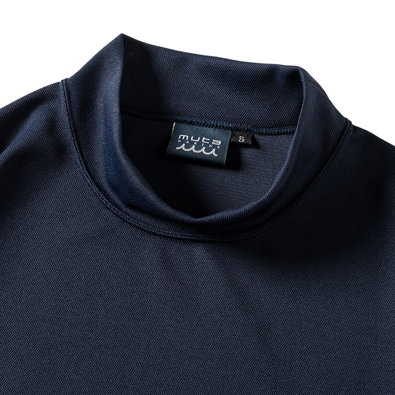 BANDEL×muta Limited 24AW L/S Moc モックネック バンデル×ムータ コラボ ストレッチ 吸水性 速乾性 / NAVY