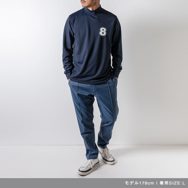 BANDEL×muta Limited 24AW L/S Moc モックネック バンデル×ムータ コラボ ストレッチ 吸水性 速乾性 / NAVY