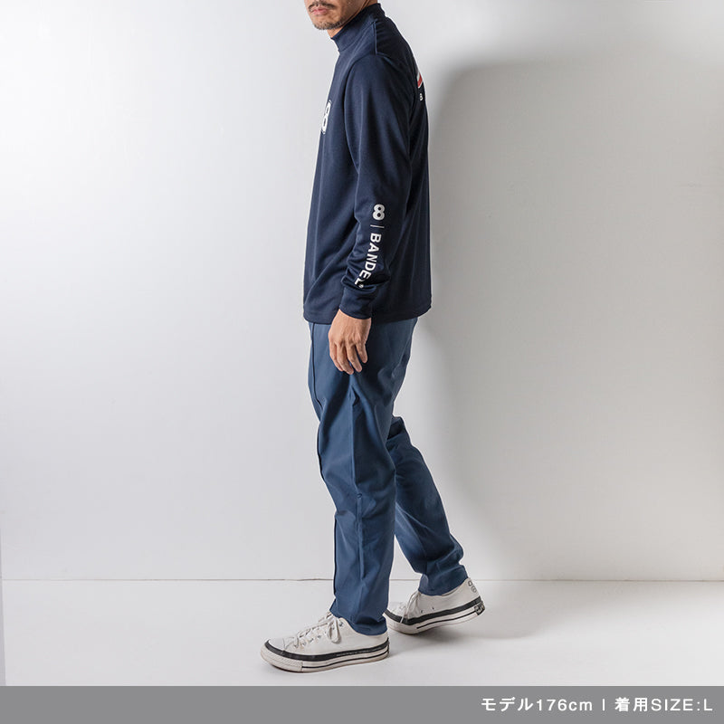 BANDEL×muta Limited 24AW L/S Moc モックネック バンデル×ムータ コラボ ストレッチ 吸水性 速乾性 / NAVY