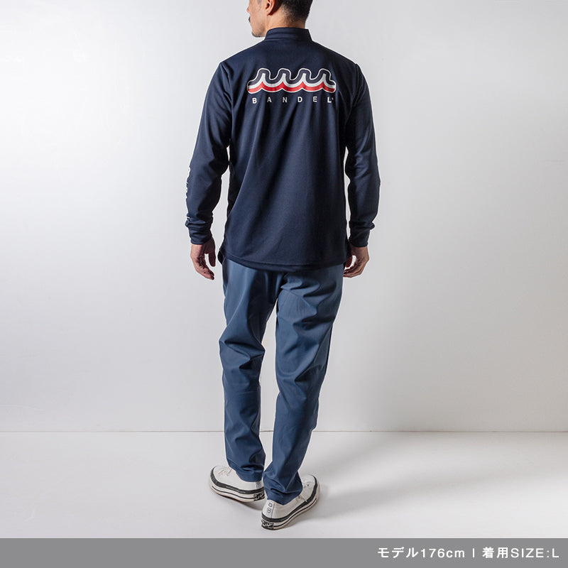 BANDEL×muta Limited 24AW L/S Moc モックネック バンデル×ムータ コラボ ストレッチ 吸水性 速乾性 / NAVY