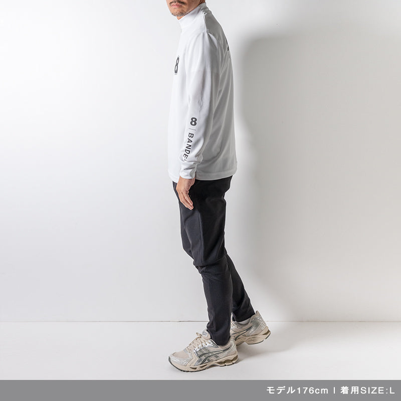 BANDEL×muta Limited 24AW L/S Moc モックネック バンデル×ムータ コラボ ストレッチ 吸水性 速乾性 / WHITE