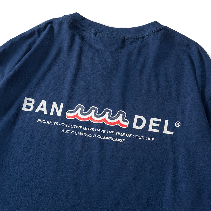BANDEL×muta Limited 24AW L/S Tee ロンT バンデル×ムータ コラボ コットン100% / NAVY