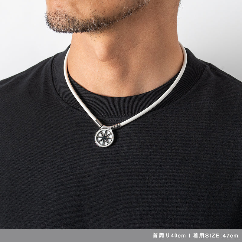 Healthcare Necklace Earth 2.0 ネックレス 磁気ネックレス 47cm / WhitexSilver